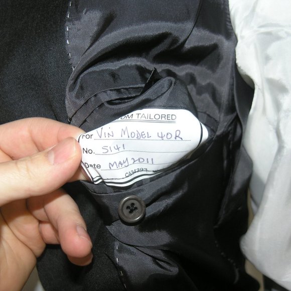 Leonard Logsdail Custom Made Solid Gray Two Button Suit Jacket 40R - Picture 10 of 10